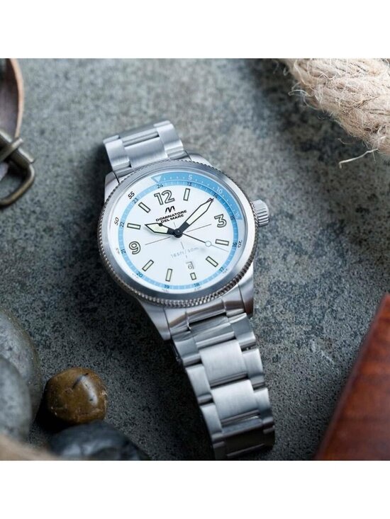 NWT Dominatore Del Mare Aviatore Quartz White Dial Men\'s Watch